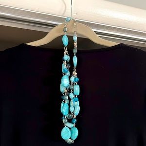 Chios three strand turquoise in color necklace